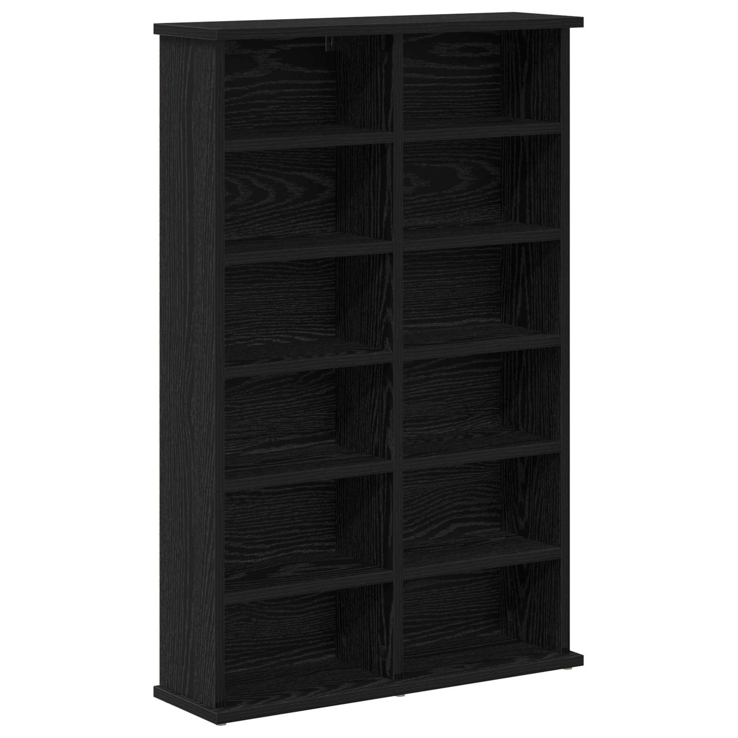 vidaXL Ντουλάπα CD Μαύρη Δρυς 60 x 17 x 92 εκ. Επεξεργασμένο Ξύλο
