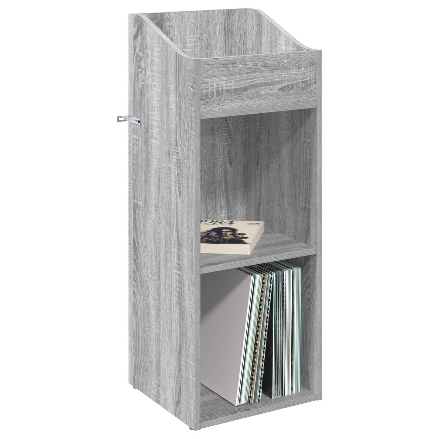 vidaXL Ντουλάπι δίσκων βινυλίου Γκρι Sonoma 36 x 36 x 95,5 εκ