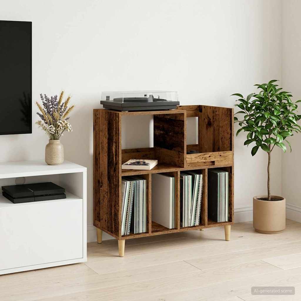 vidaXL Βάση πικάπ Παλαιωμένο ξύλο 82 x 39,5 x 82,5 εκ