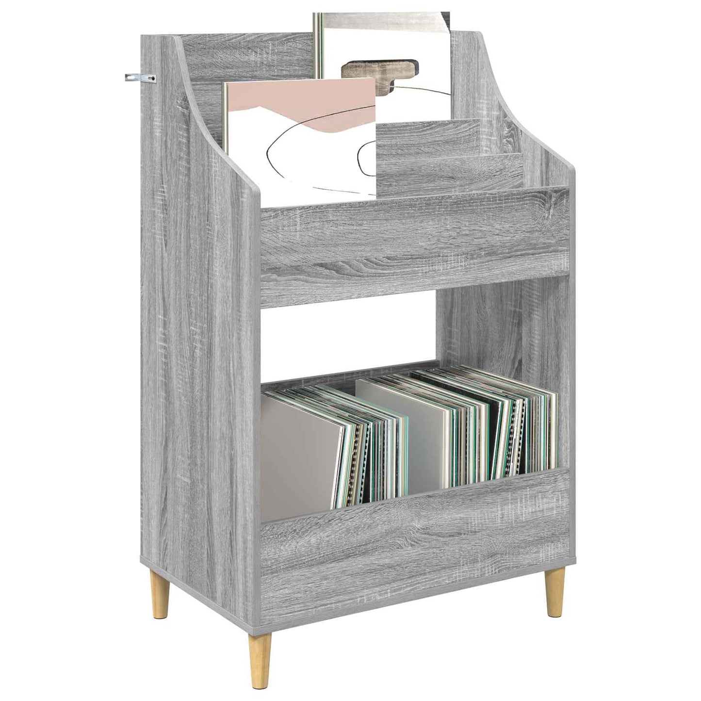 vidaXL Ράφια Μέσων Γκρι Sonoma 70,5 x 46 x 112 εκ. Επεξεργασμένο Ξύλο