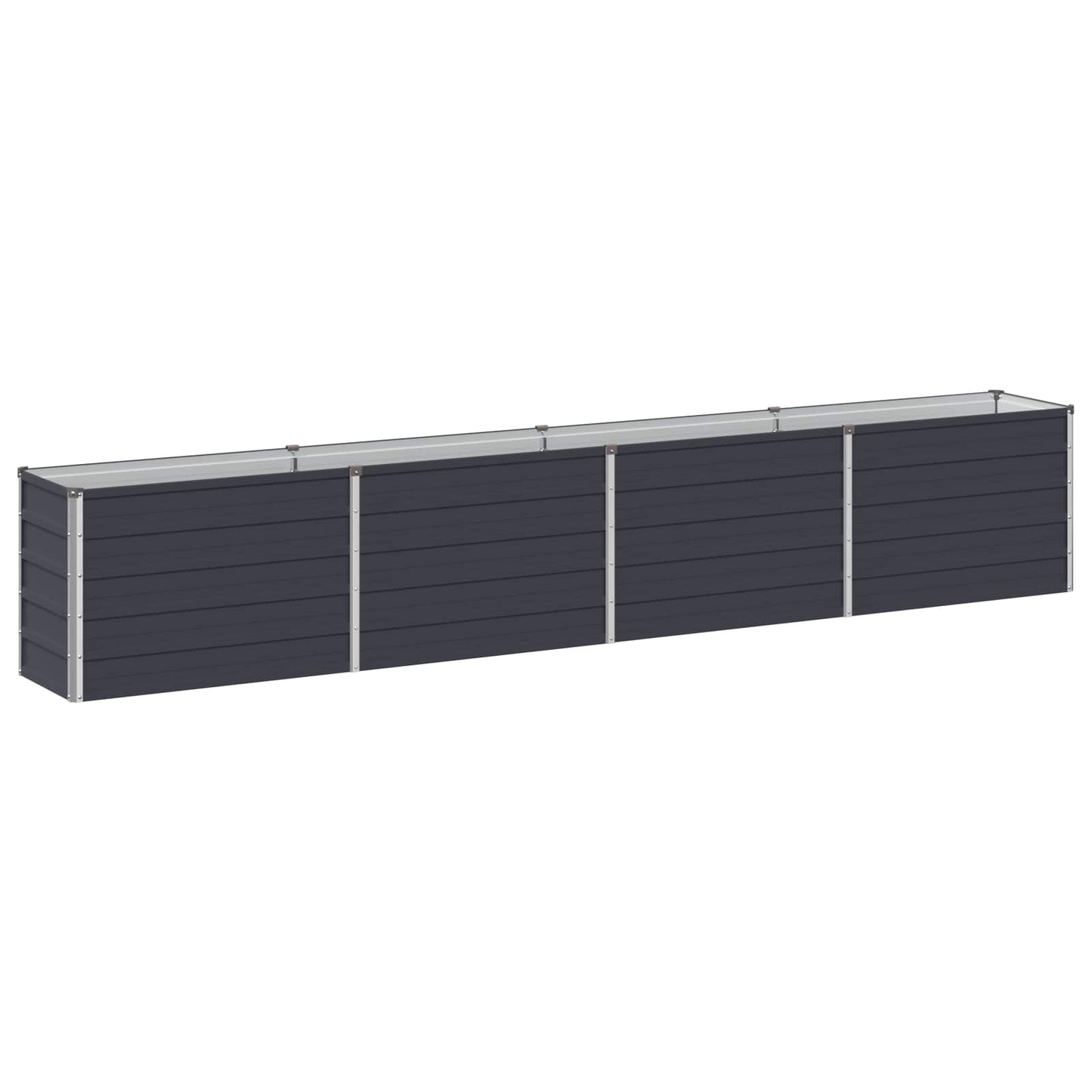vidaXL Υψωμένο Κρεβάτι Κήπου Ανθρακί 320 x 40 x 55 εκ.
