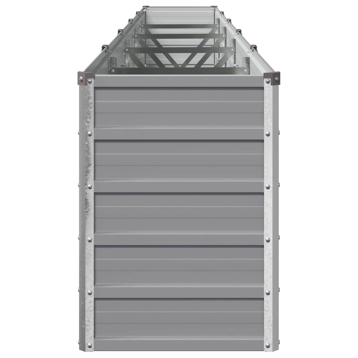 vidaXL Υψωμένο Κρεβάτι Κήπου Γκρι 400 x 40 x 55 εκ.