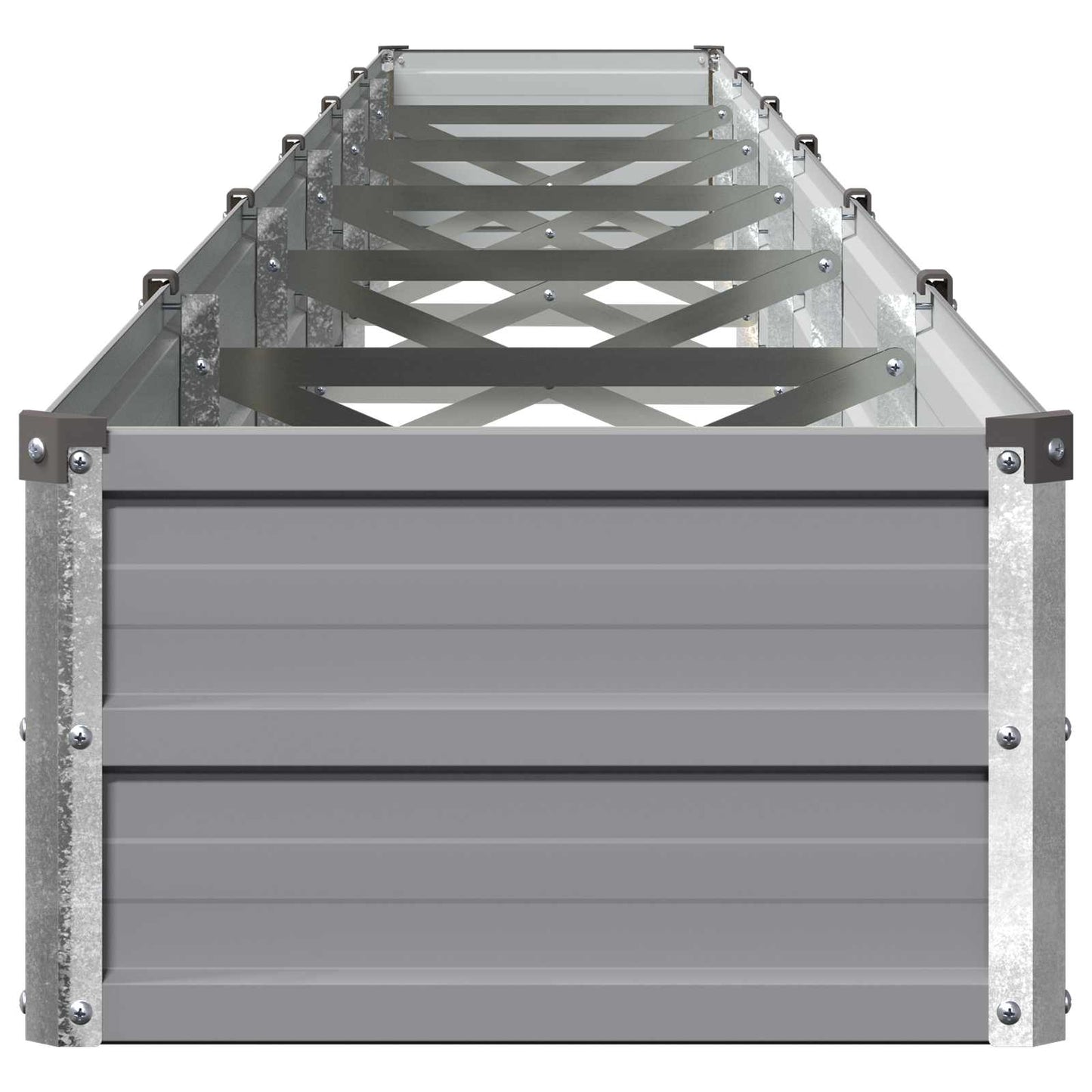 vidaXL Υψωμένο Κρεβάτι Κήπου Γκρι 480 x 40 x 24 εκ.