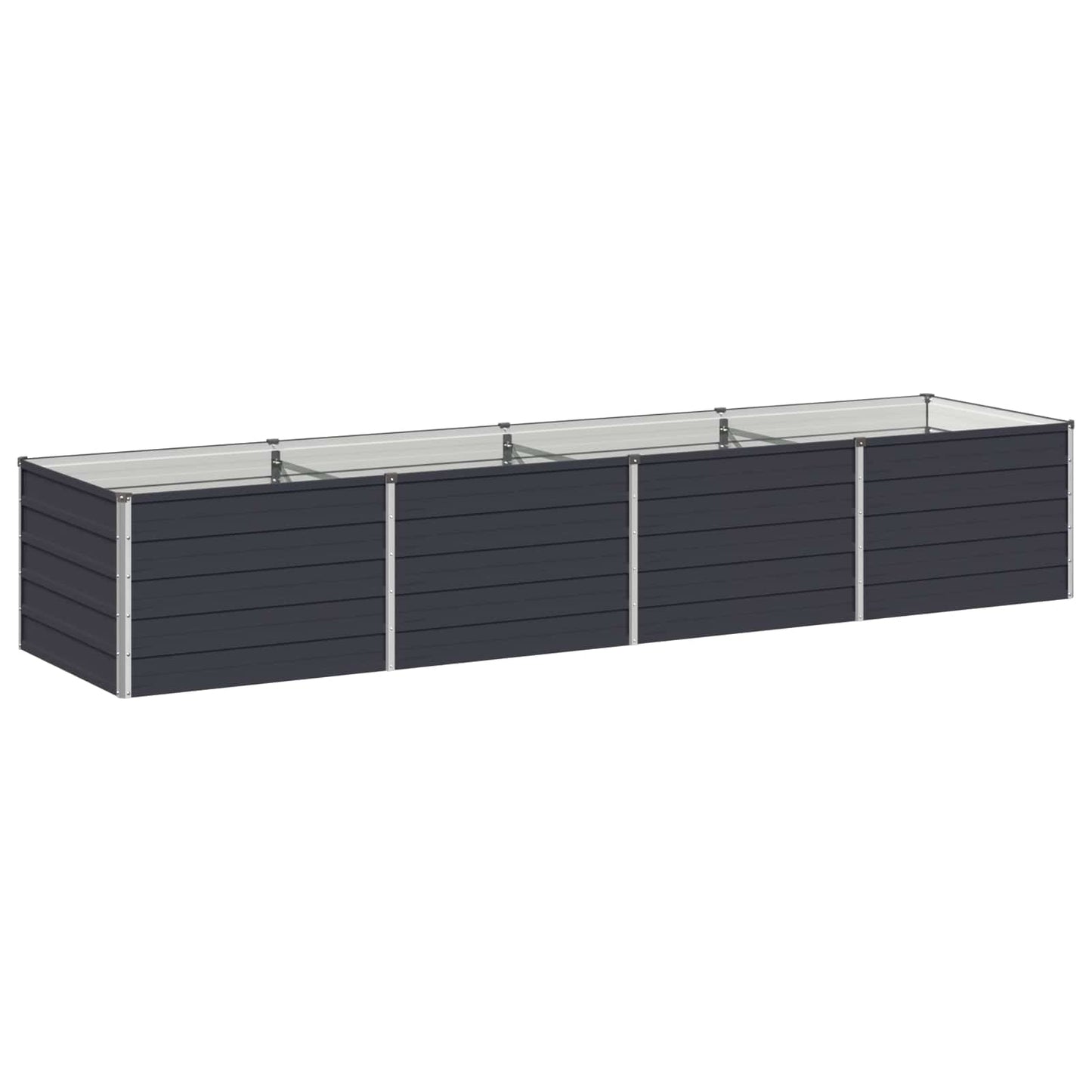 vidaXL Υψωμένο Κρεβάτι Κήπου Ανθρακί 320 x 80 x 55 εκ.