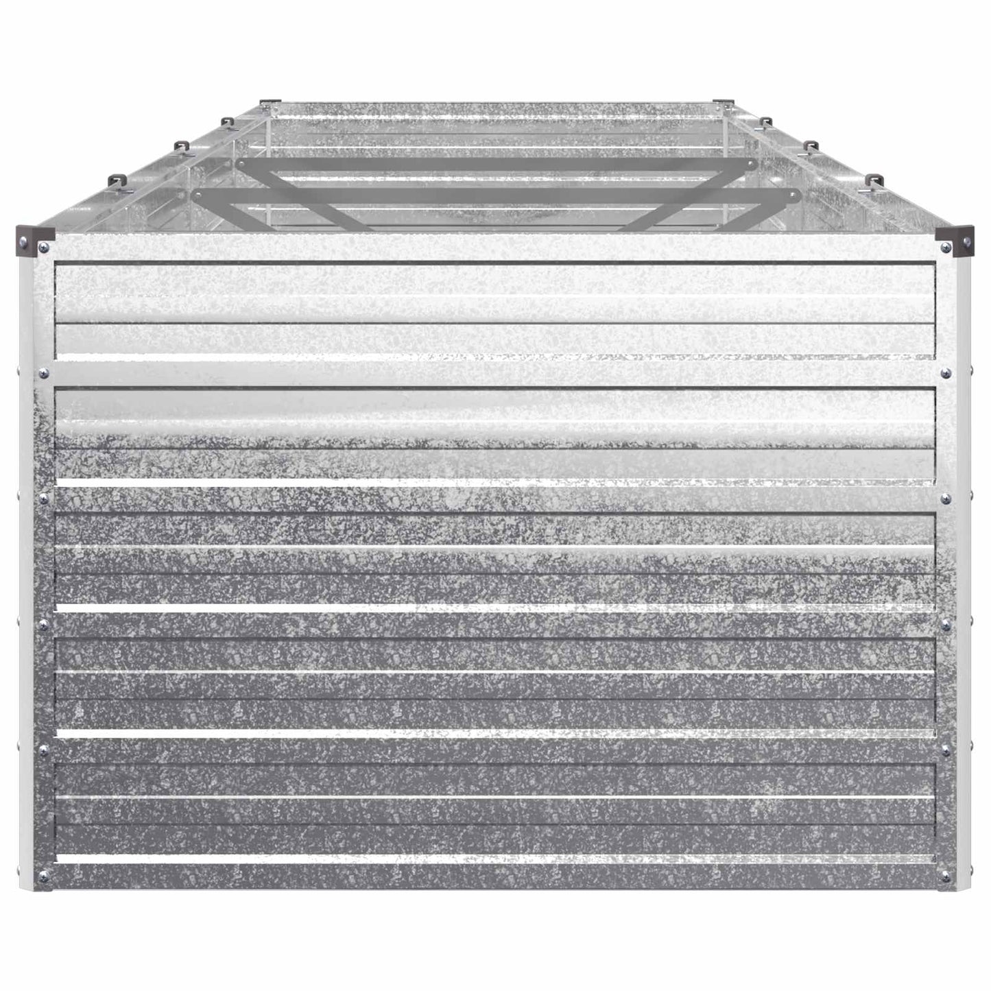 vidaXL Υψωμένο Κρεβάτι Κήπου Ασημί 320 x 80 x 55 εκ. γαλβανισμένο