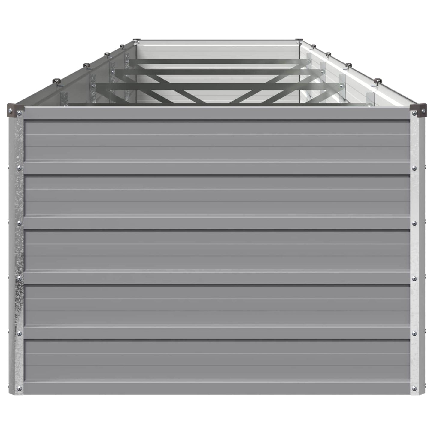 vidaXL Υψωμένο Κρεβάτι Κήπου Γκρι 400 x 80 x 55 εκ.