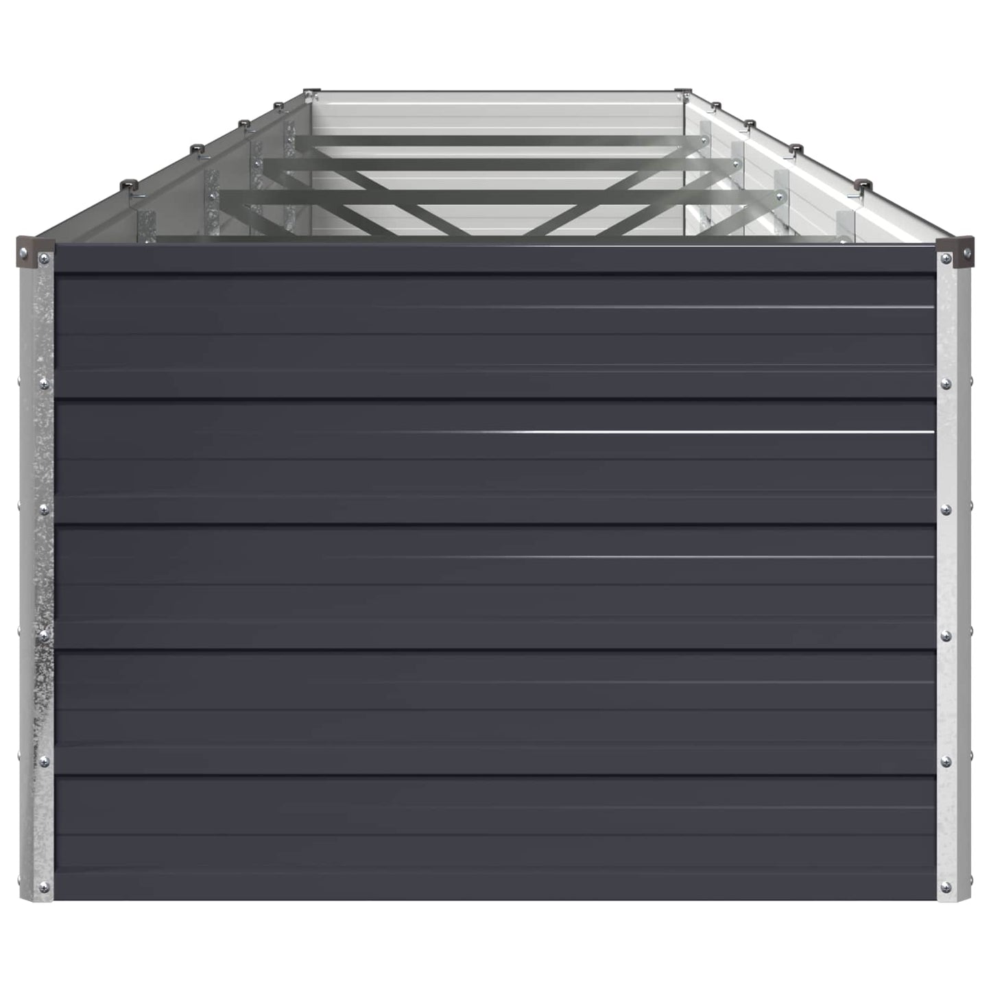 vidaXL Υψωμένο Κρεβάτι Κήπου Ανθρακί 400 x 80 x 55 εκ.