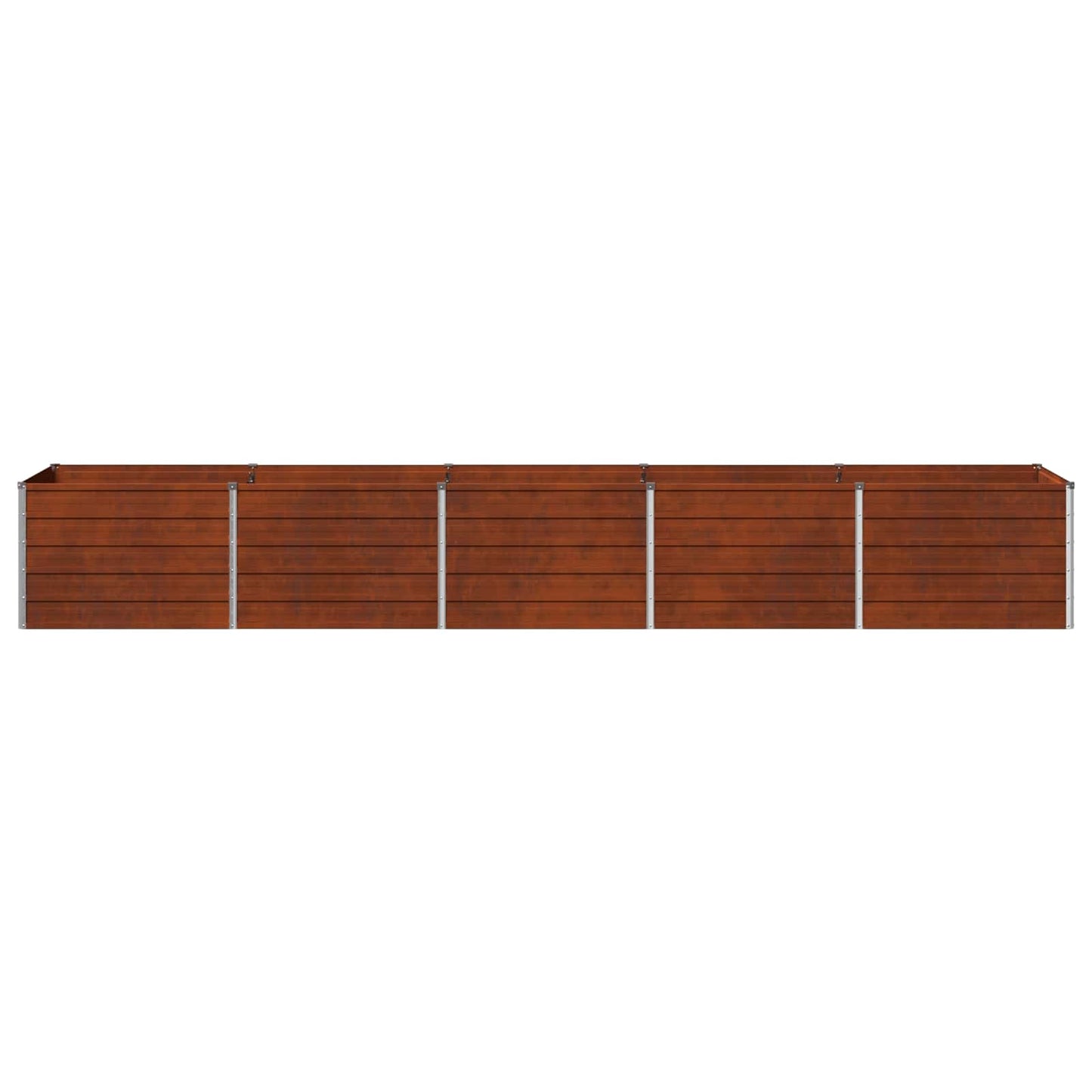 vidaXL Υψωμένο Κρεβάτι Κήπου Σκ rusty 400 x 80 x 55 εκ. κοντόν