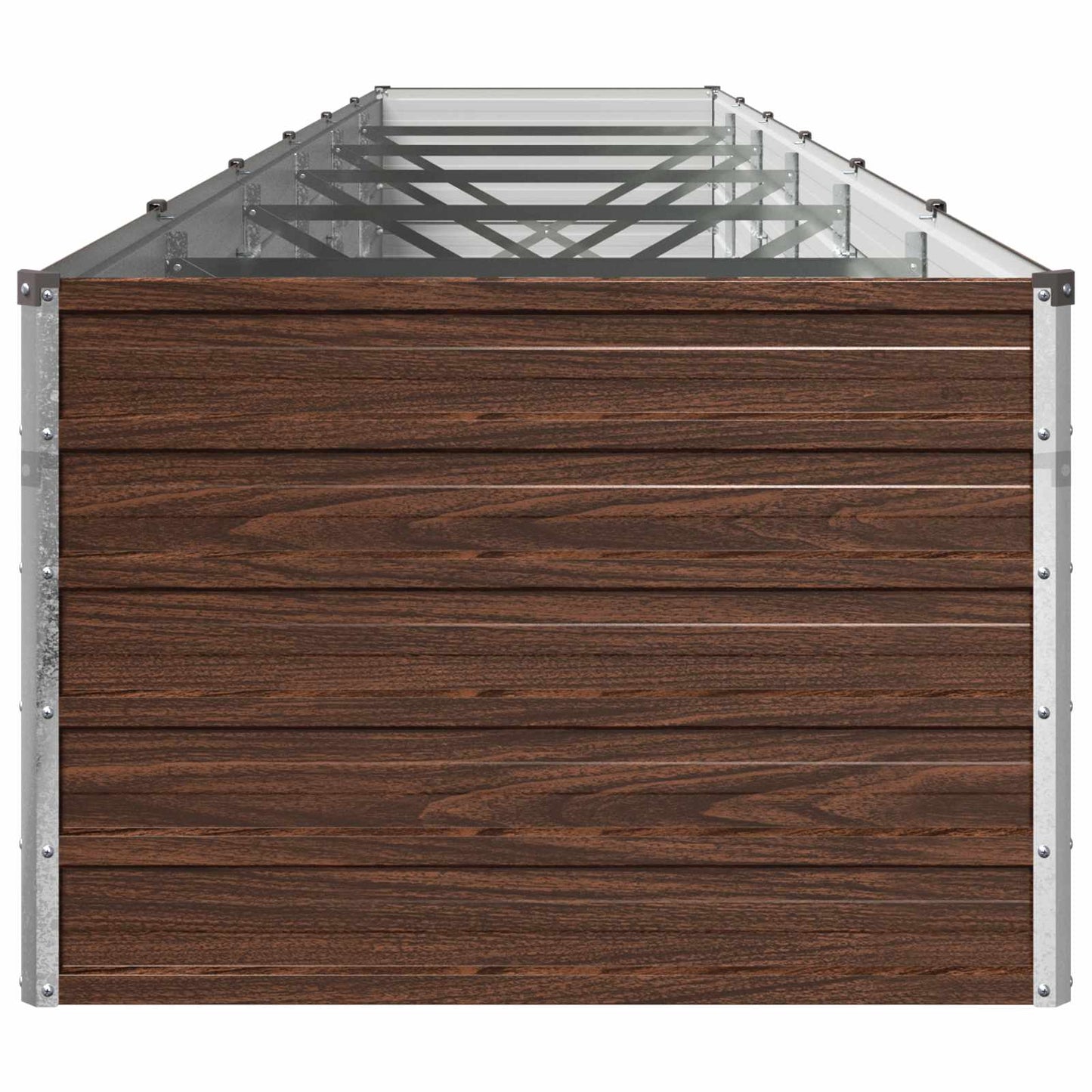vidaXL Υψωμένο Κρεβάτι Κήπου Μαύρο 480 x 80 x 55 εκ.
