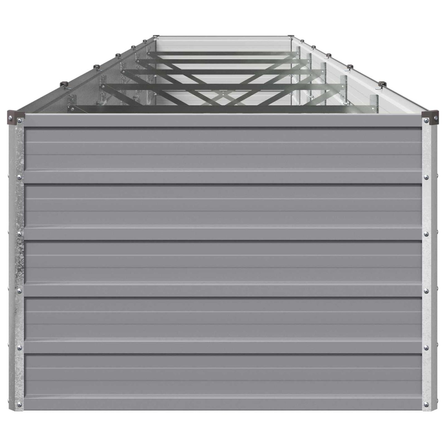 vidaXL Υψωμένο Κρεβάτι Κήπου Γκρι 480 x 80 x 55 εκ.