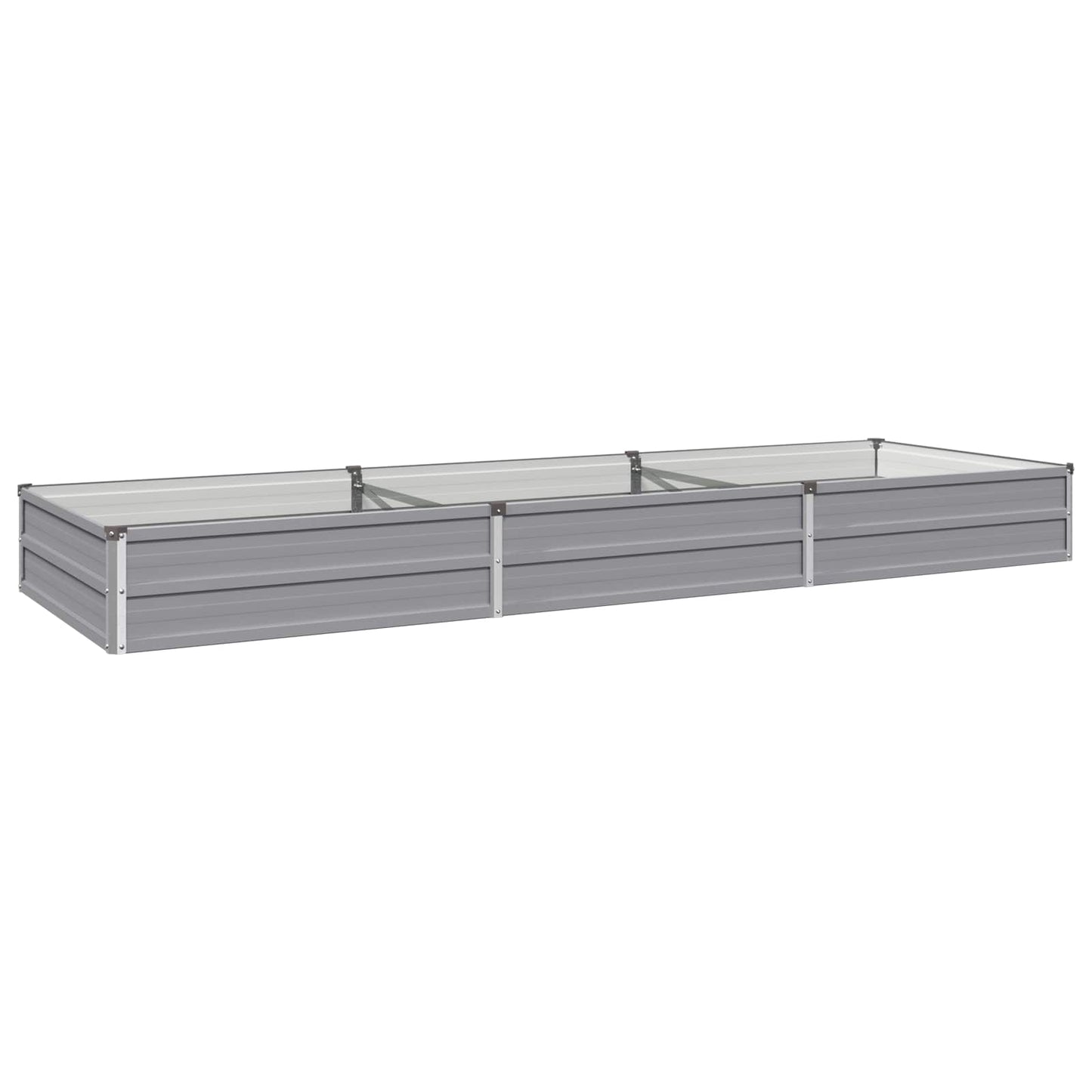 vidaXL Υψωμένο Κρεβάτι Κήπου Γκρι 240 x 80 x 24 εκ.