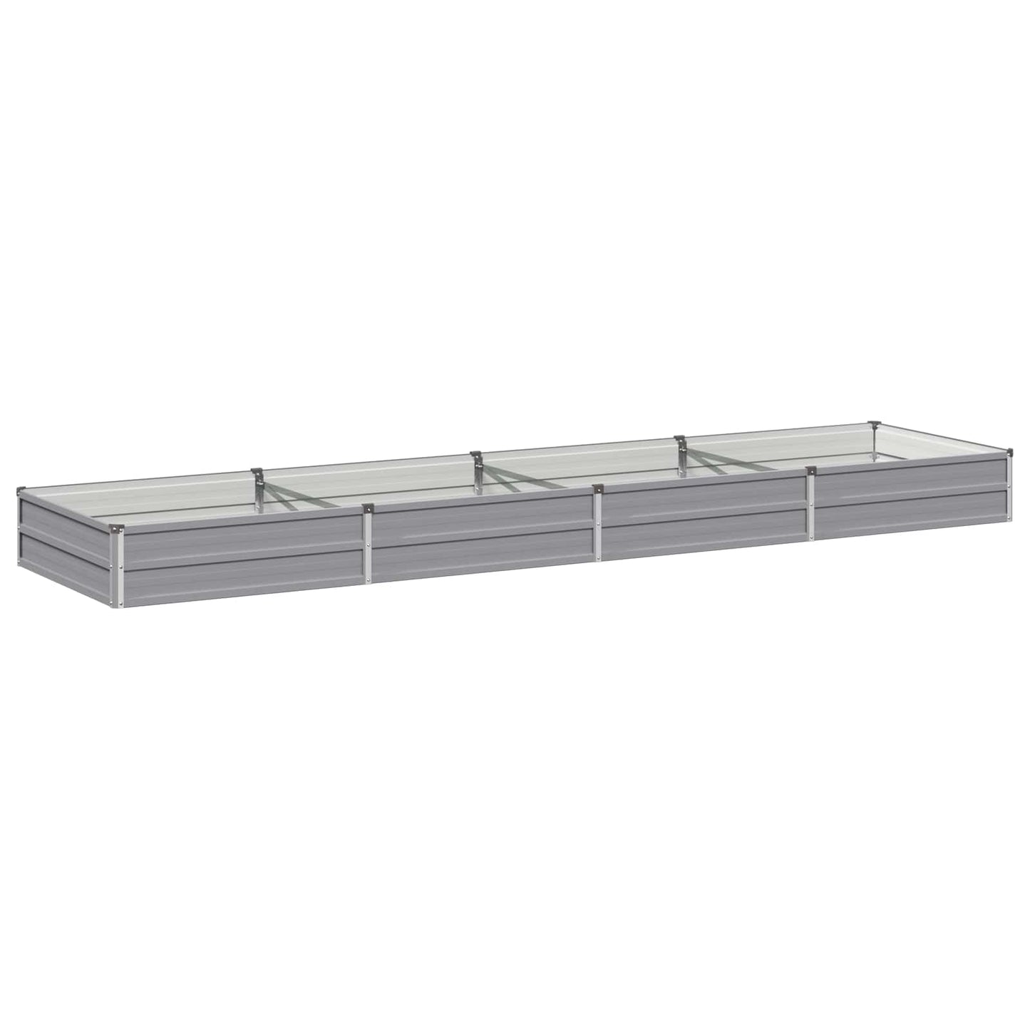 vidaXL Υψωμένο Κρεβάτι Κήπου Γκρι 320 x 80 x 24 εκ.