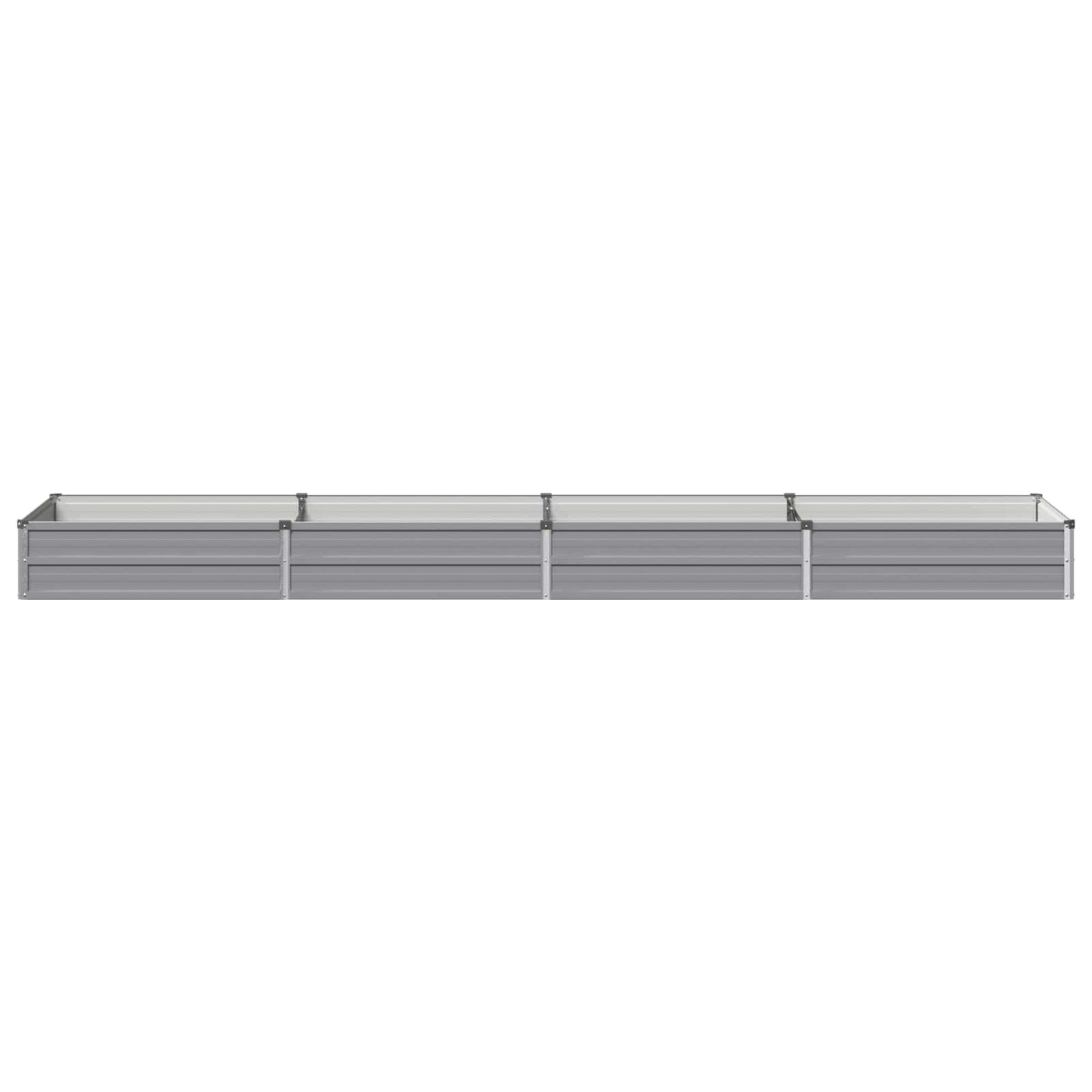 vidaXL Υψωμένο Κρεβάτι Κήπου Γκρι 320 x 80 x 24 εκ.