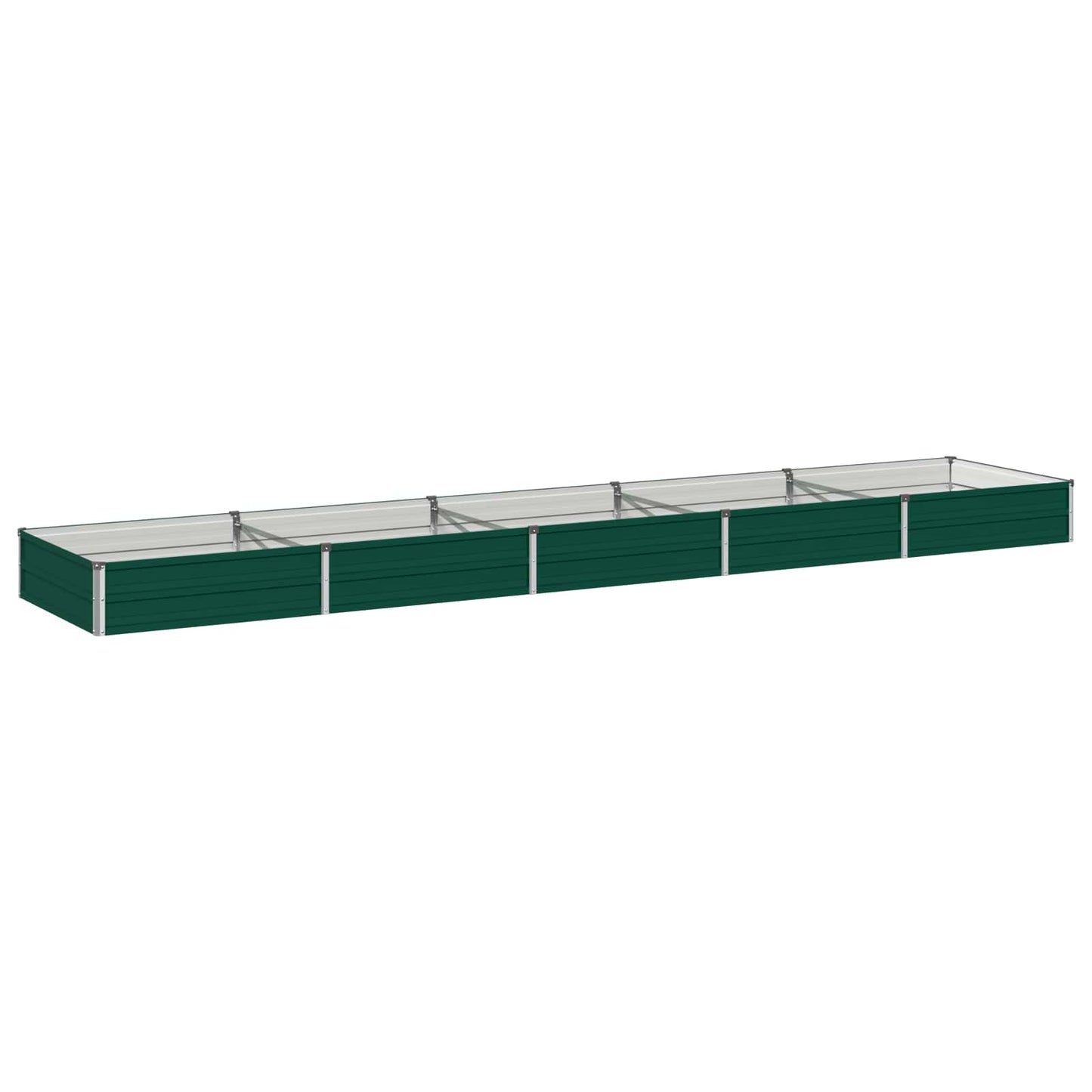 vidaXL Υψωμένο Κρεβάτι Κήπου Πράσινο 400 x 80 x 24 εκ.