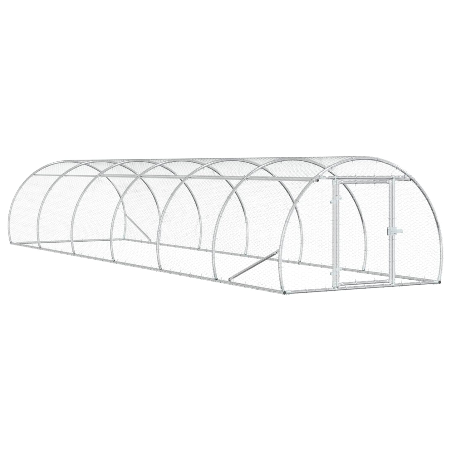 vidaXL Κοτέτσι Ασημί 600 x 150 x 100 εκ. Γαλβανισμένος Χάλυβας