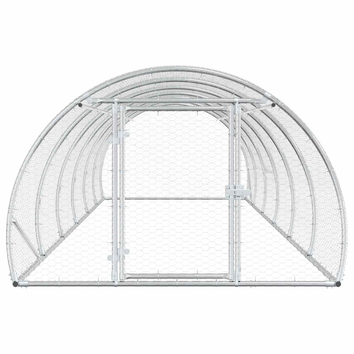 vidaXL Κοτέτσι Ασημί 600 x 150 x 100 εκ. Γαλβανισμένος Χάλυβας