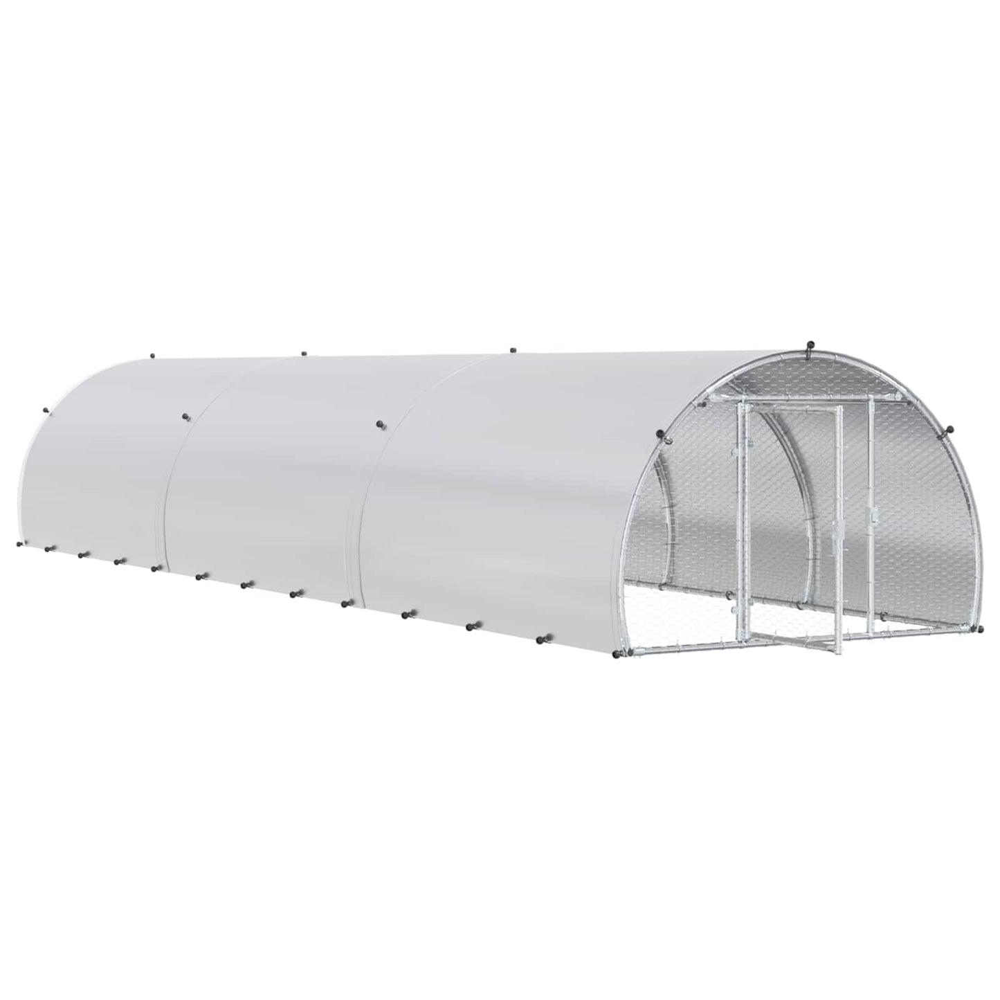 vidaXL Κοτέτσι Ασημί 600 x 150 x 100 εκ. Γαλβανισμένος Χάλυβας