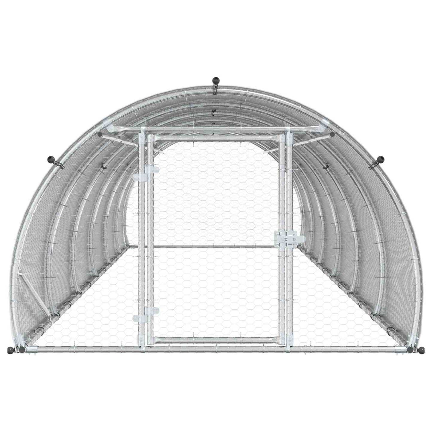 vidaXL Κοτέτσι Ασημί 600 x 150 x 100 εκ. Γαλβανισμένος Χάλυβας