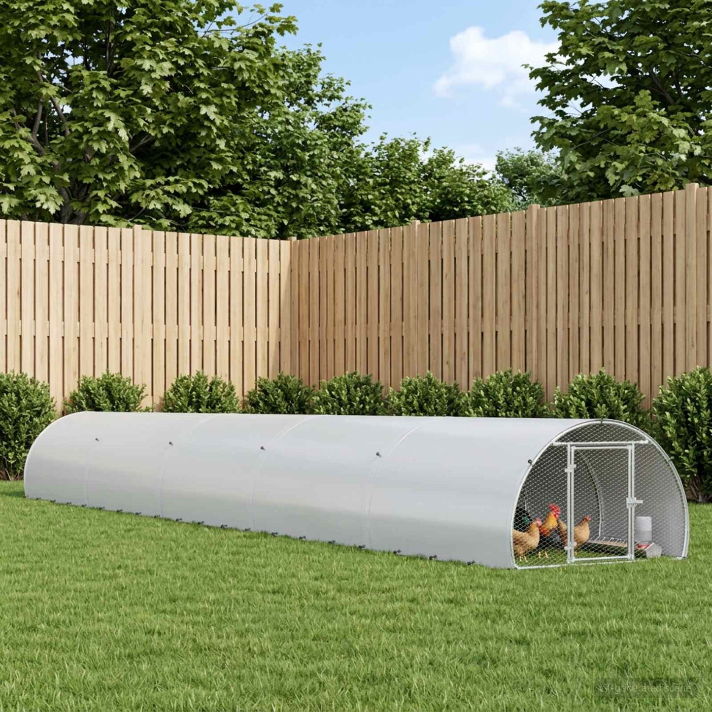 vidaXL Κοτέτσι Ασημί 1000 x 150 x 100 εκ. Γαλβανισμένος Χάλυβας