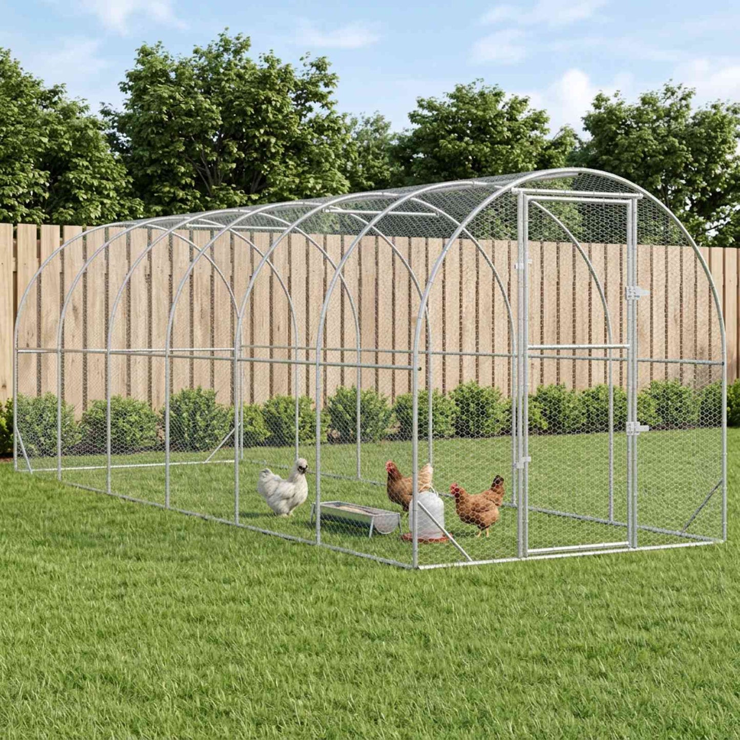 vidaXL Κοτέτσι Ασημί 600 x 200 x 200 εκ. Γαλβανισμένος Χάλυβας