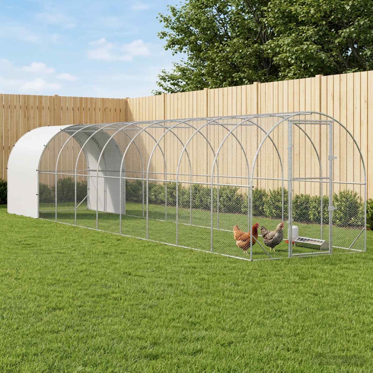 vidaXL Κοτέτσι Ασημί 1000 x 200 x 200 εκ. Γαλβανισμένος Χάλυβας