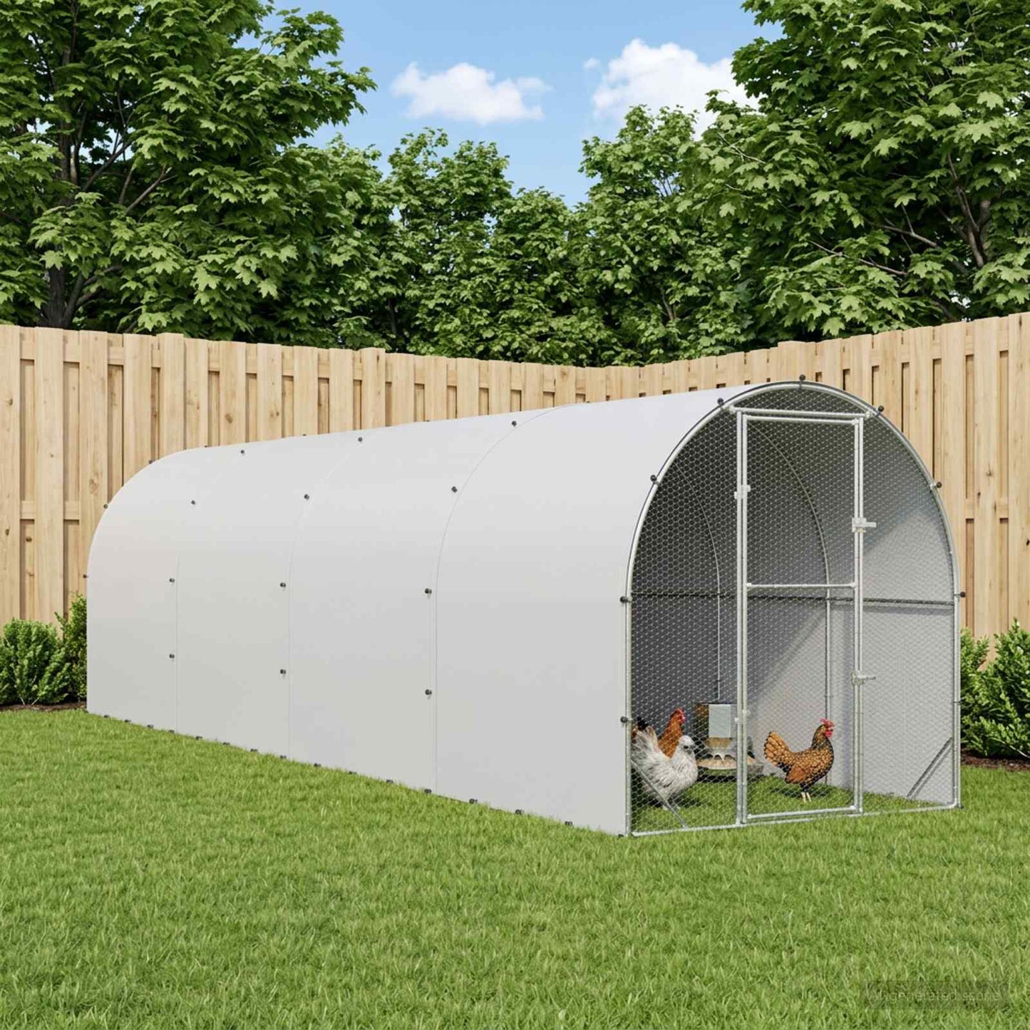 vidaXL Κοτέτσι Ασημί 800 x 200 x 200 εκ. Γαλβανισμένος Χάλυβας
