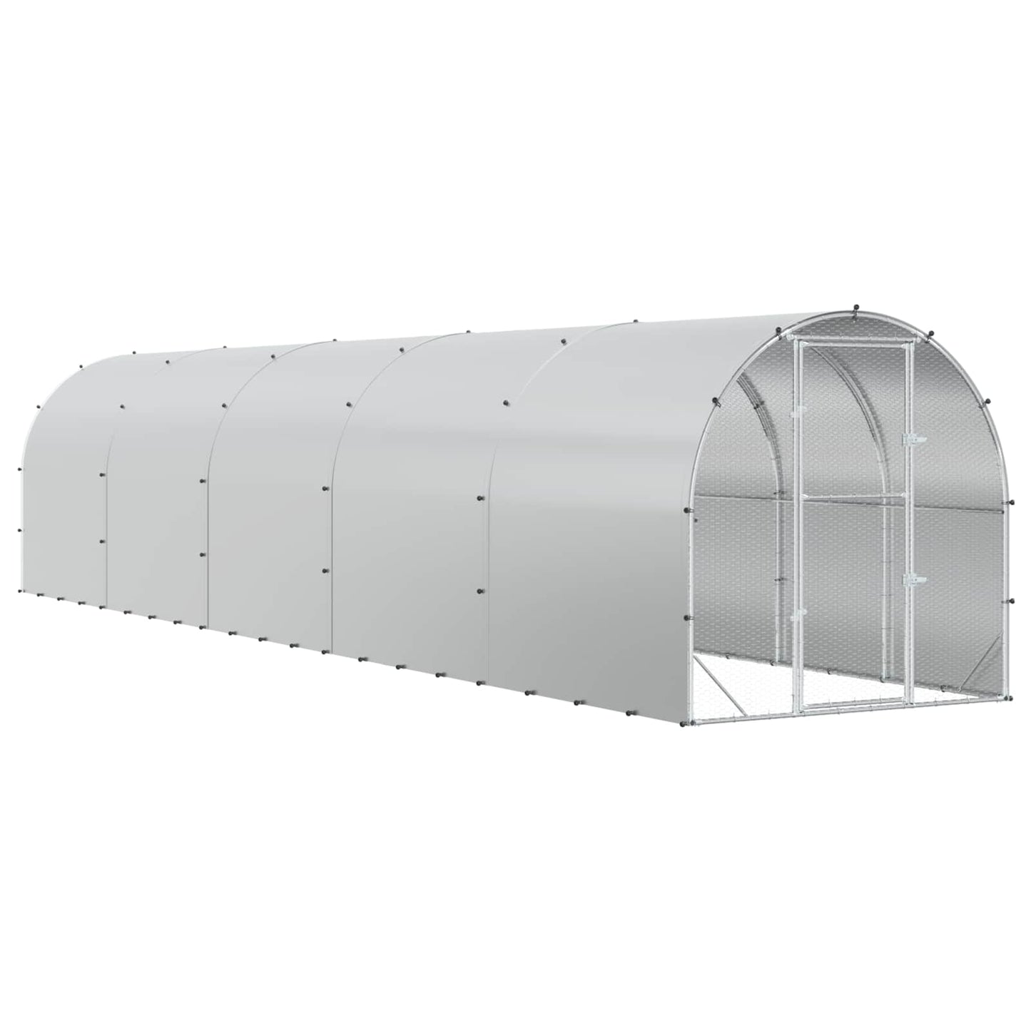 vidaXL Κοτέτσι Ασημί 1000 x 200 x 200 εκ. Γαλβανισμένος Χάλυβας