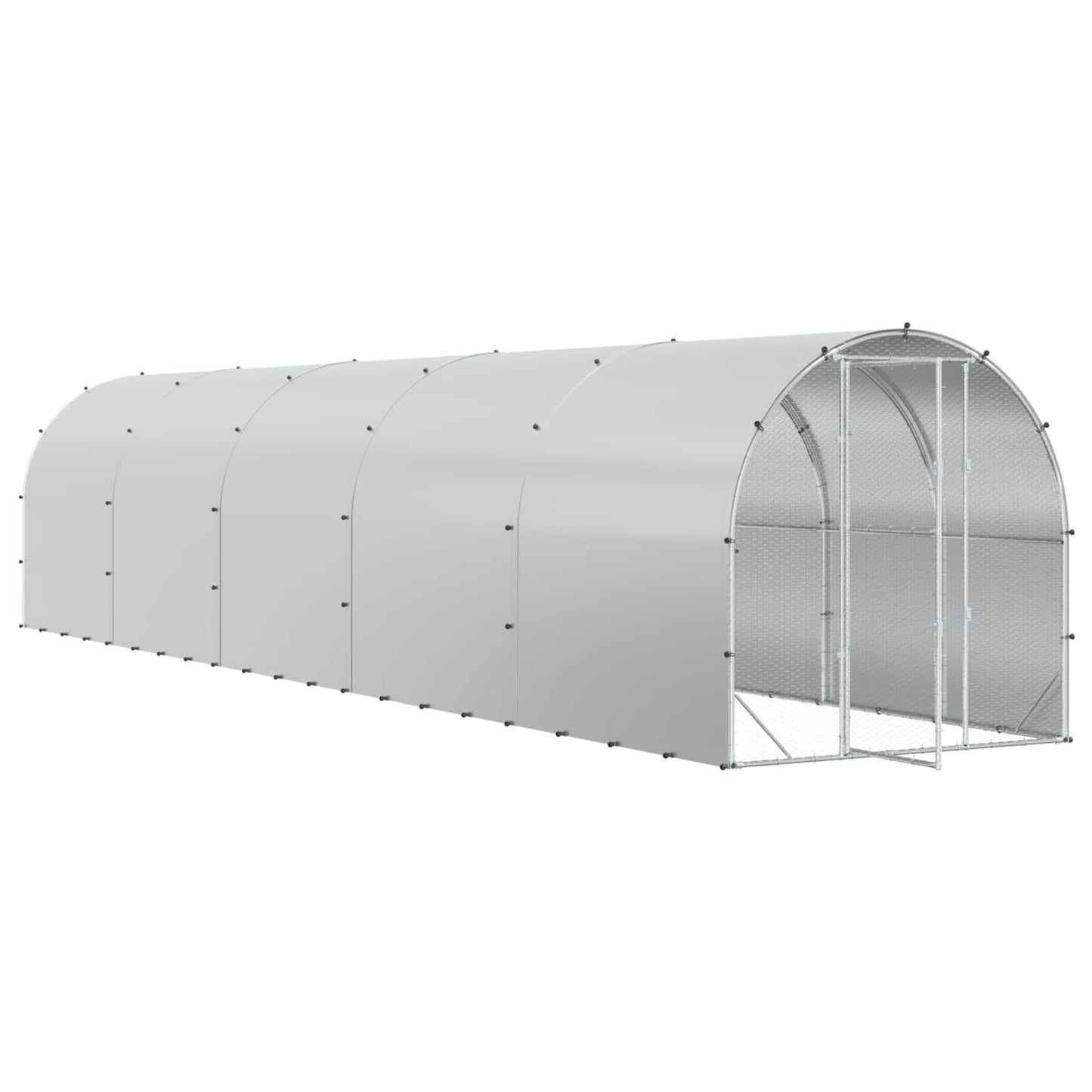 vidaXL Κοτέτσι Ασημί 1000 x 200 x 200 εκ. Γαλβανισμένος Χάλυβας