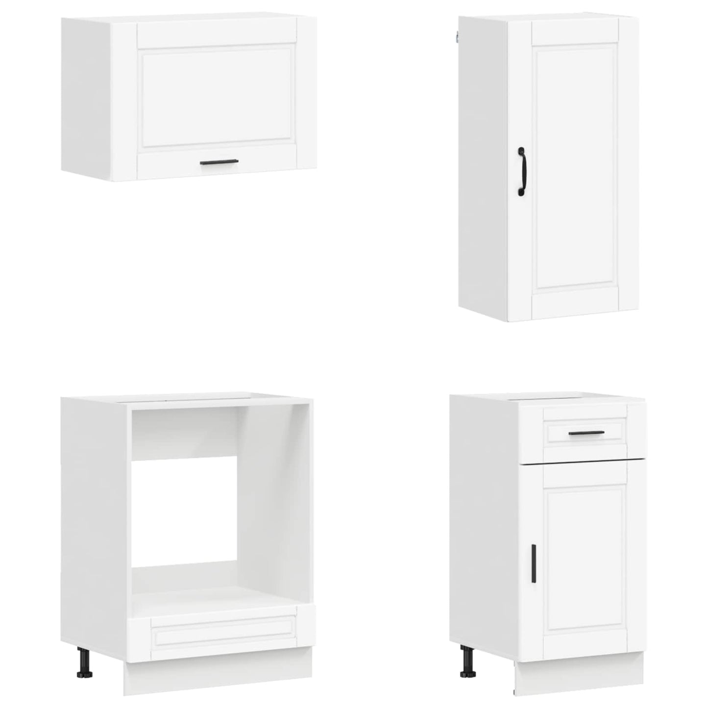 vidaXL Μονάδα κουζίνας PORTO 8 pcs Λευκό Επεξεργασμένο Ξύλο