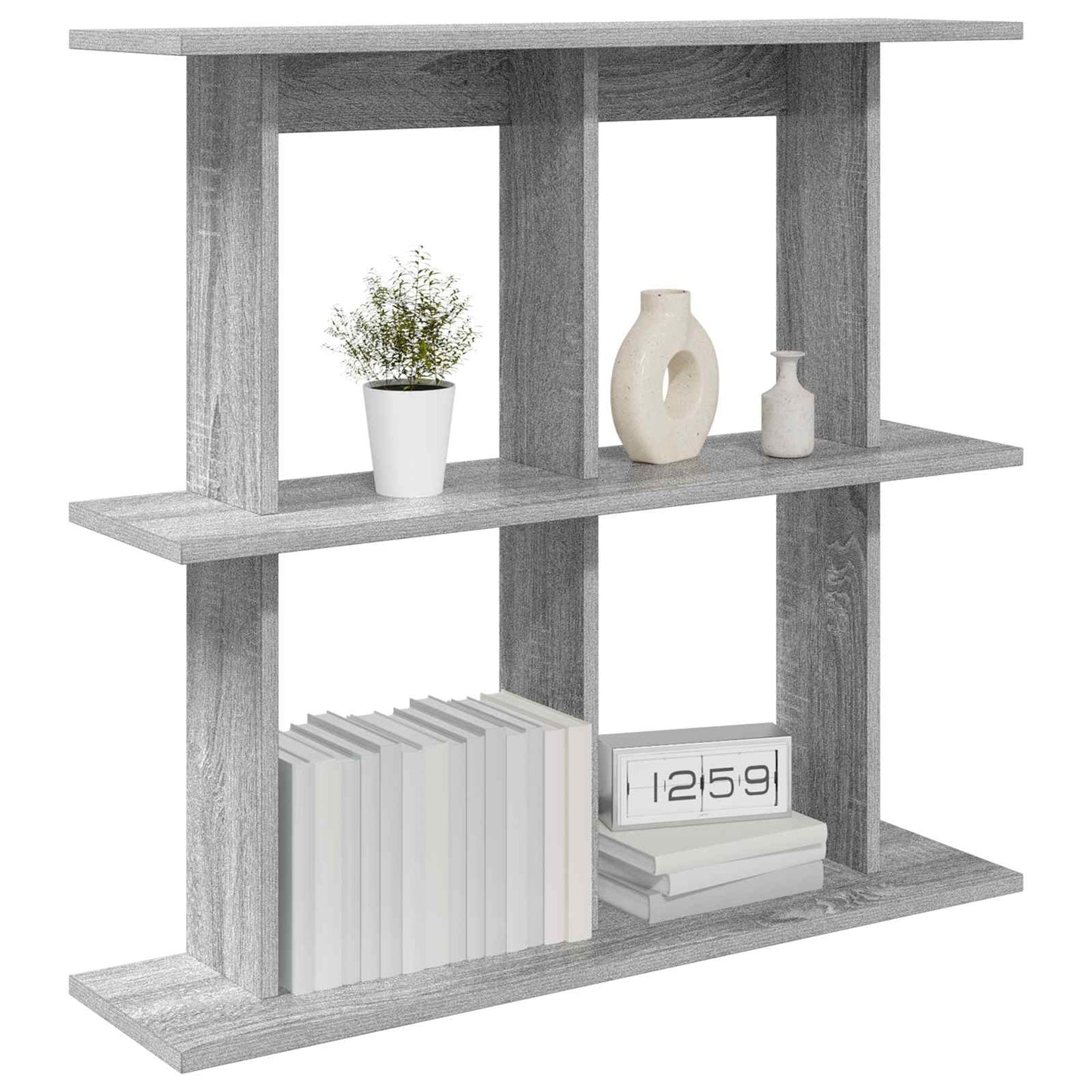 vidaXL Ράφι Τοίχου Επιτοίχιο Γκρι Sonoma 100 x 20 x 75 εκ