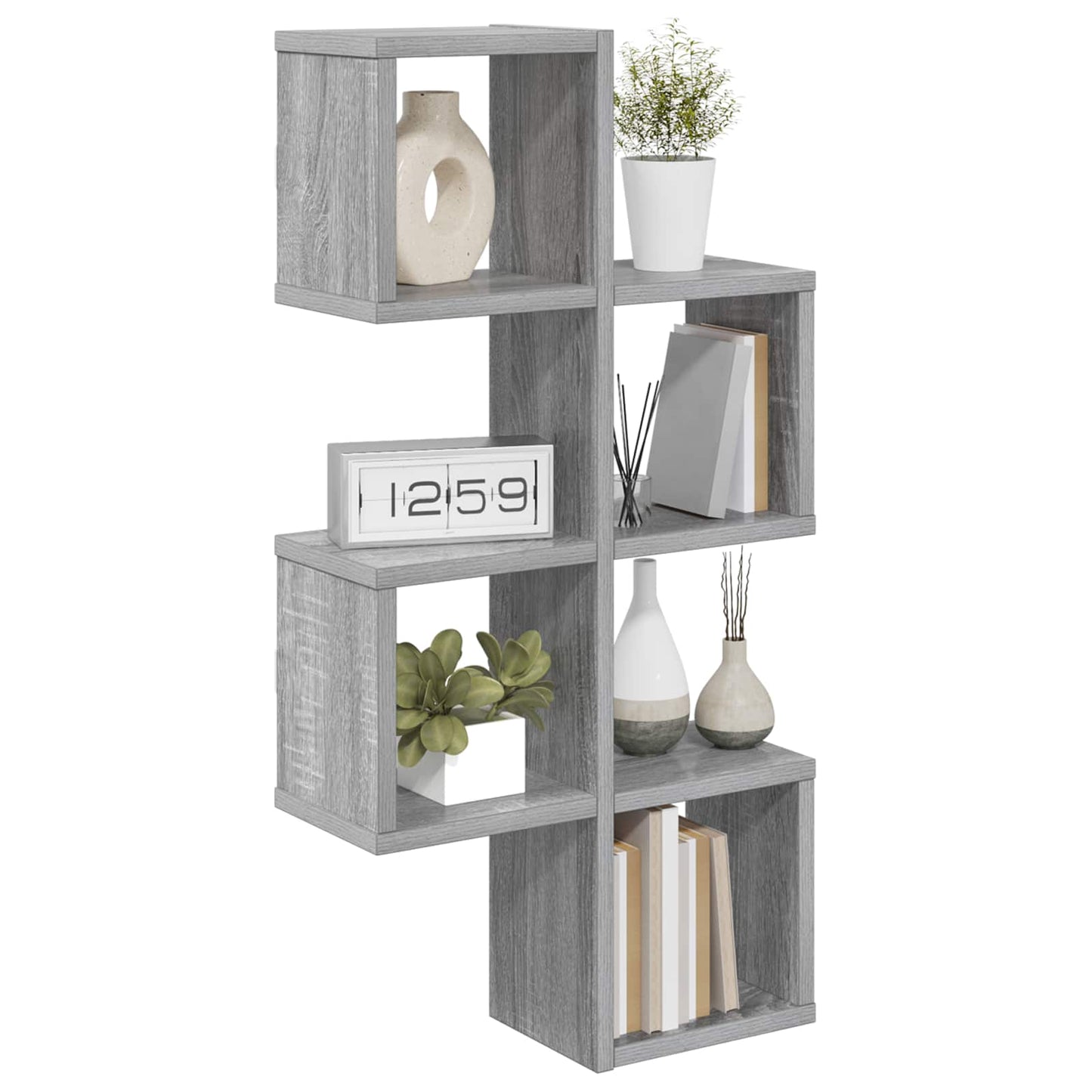 vidaXL Ράφι Τοίχου Επιτοίχιο Γκρι Sonoma 39 x 15 x 76 εκ