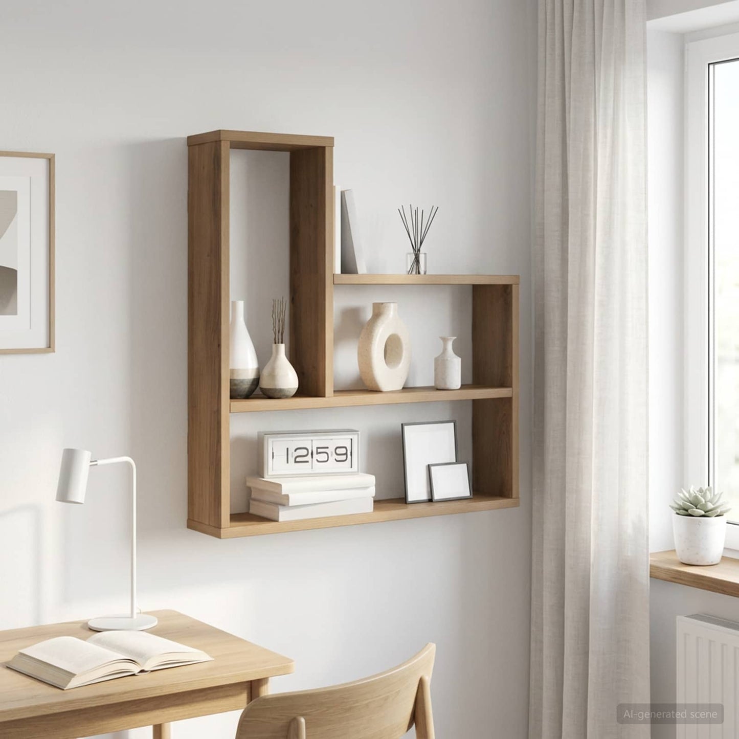 vidaXL Ράφι Τοίχου Artisan Δρυς 60 x 11 x 60 εκ. Επεξεργασμένο Ξύλο