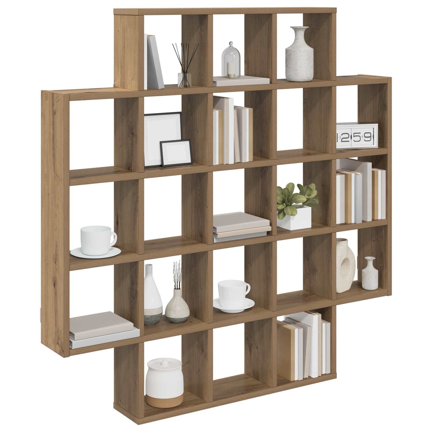 vidaXL Ράφι Τοίχου Artisan Δρυς 100 x 13 x 100 εκ Επεξεργασμένο Ξύλο