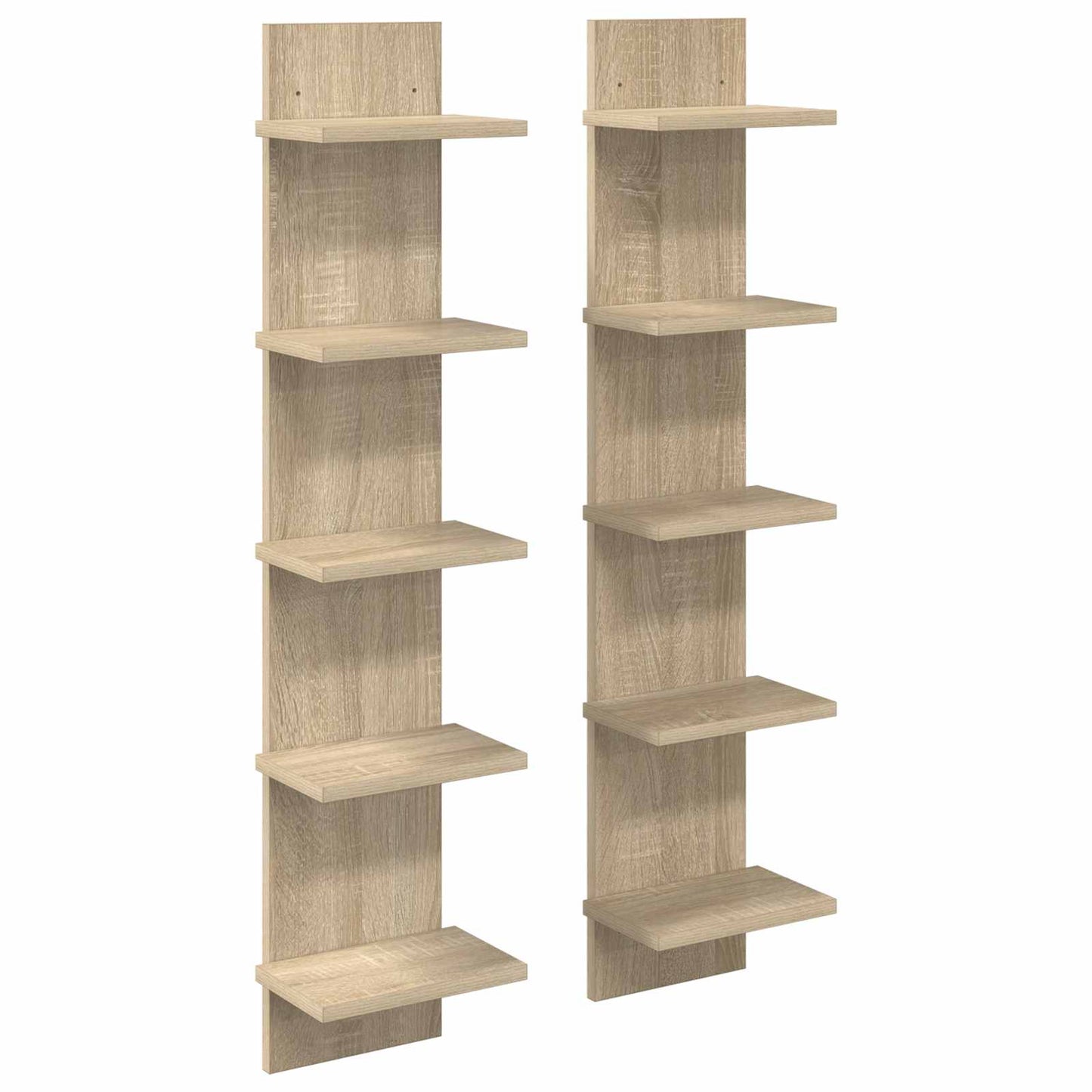 vidaXL Ράφι Τοίχου 2 τμχ. Sonoma Δρυς 22 x 15 x 100 εκ