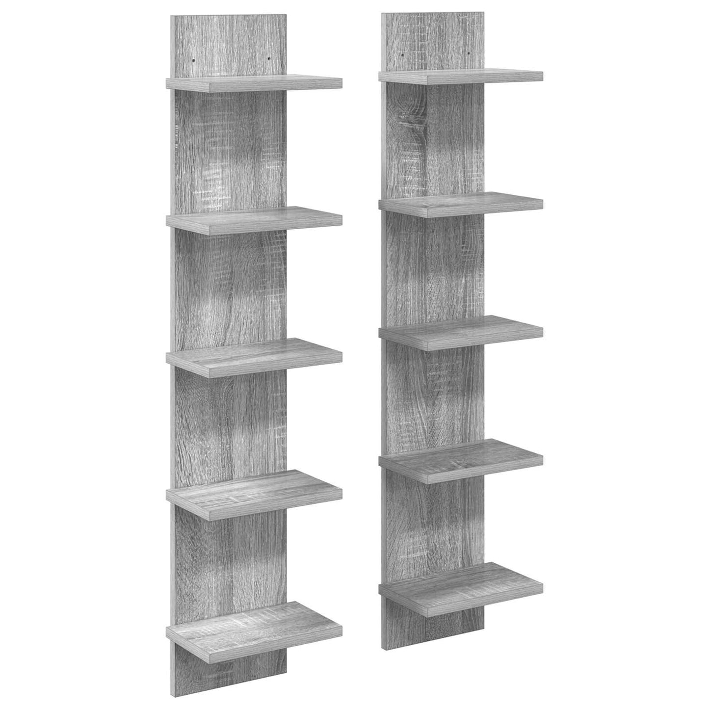 vidaXL Ράφι Τοίχου 2 τμχ. Γκρι Sonoma 22 x 15 x 100 εκ