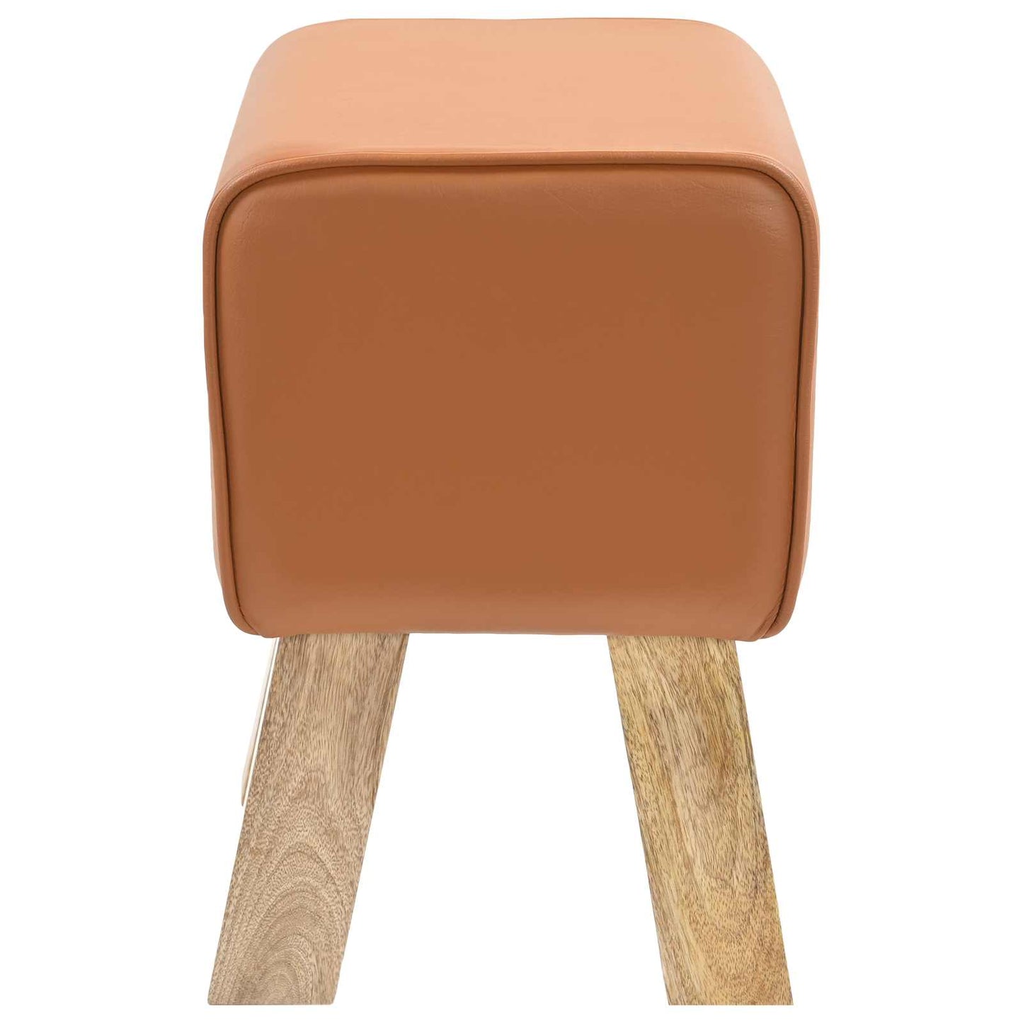 vidaXL παγκάκι 40 x 30 x 45 cm Αληθινό Δέρμα Καφέ