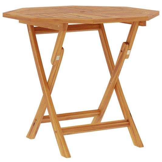 vidaXL Αναδιπλούμενο Τραπέζι Κήπου Φυσικό 90 x 90 x 75 cm