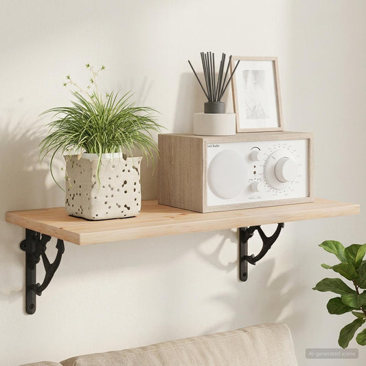 vidaXL Στηρίγματα ραφιών τοίχου 2 τμχ. Μαύρο 21 x 21 x 3.5 cm Ατσάλι