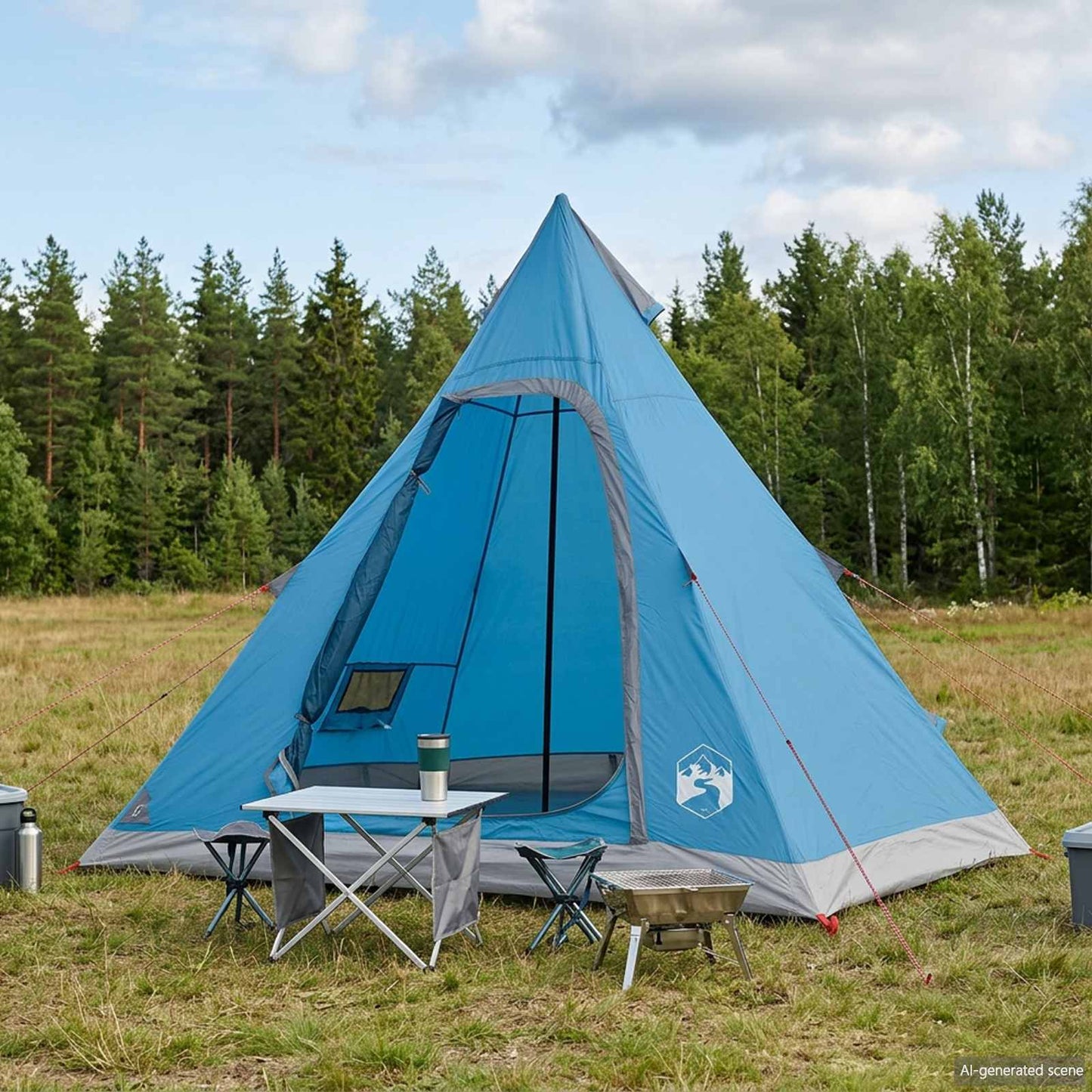 vidaXL Tipi Tent Water-Resistant 3 ατόμων Μπλε