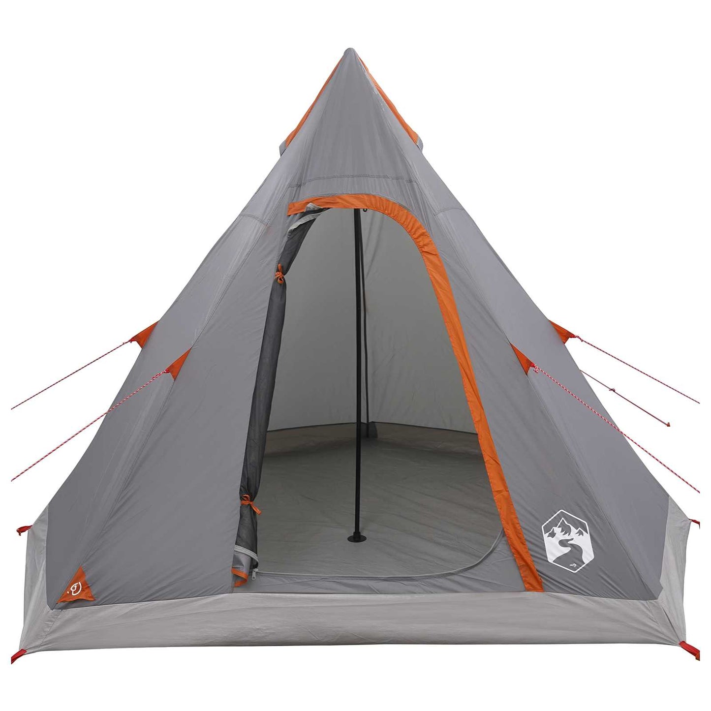vidaXL Tipi Tent Water-Resistant 3 ατόμων Γκρι και Πορτοκαλί