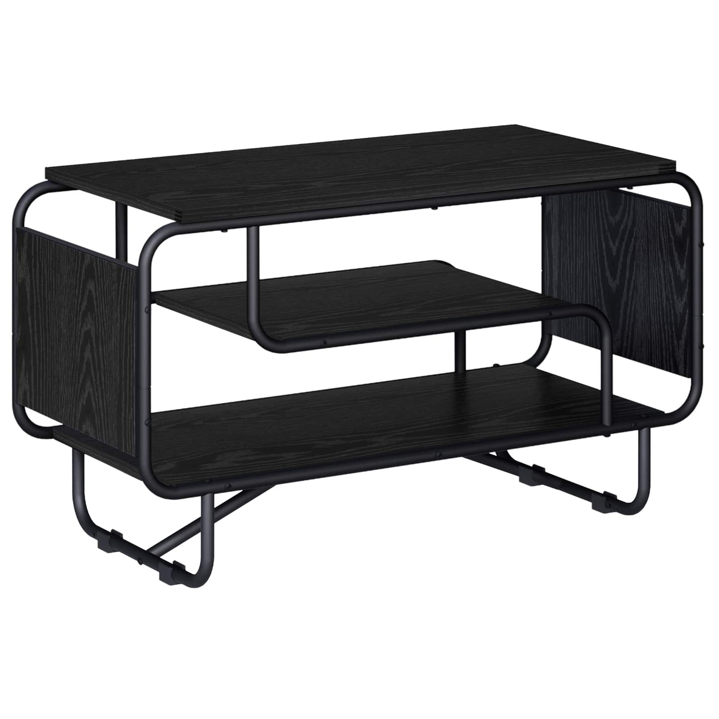 vidaXL Βάση TV 80 x 36 x 45 εκ. Μαύρη Δρυς Επεξεργασμένο Ξύλο