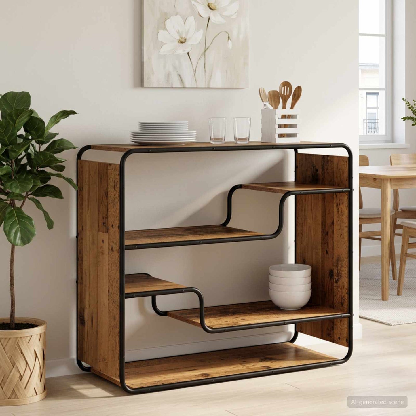 vidaXL Μπουφές Παλαιωμένο ξύλο 98 x 37,5 x 75,5 εκ. Επεξεργασμένο Ξύλο