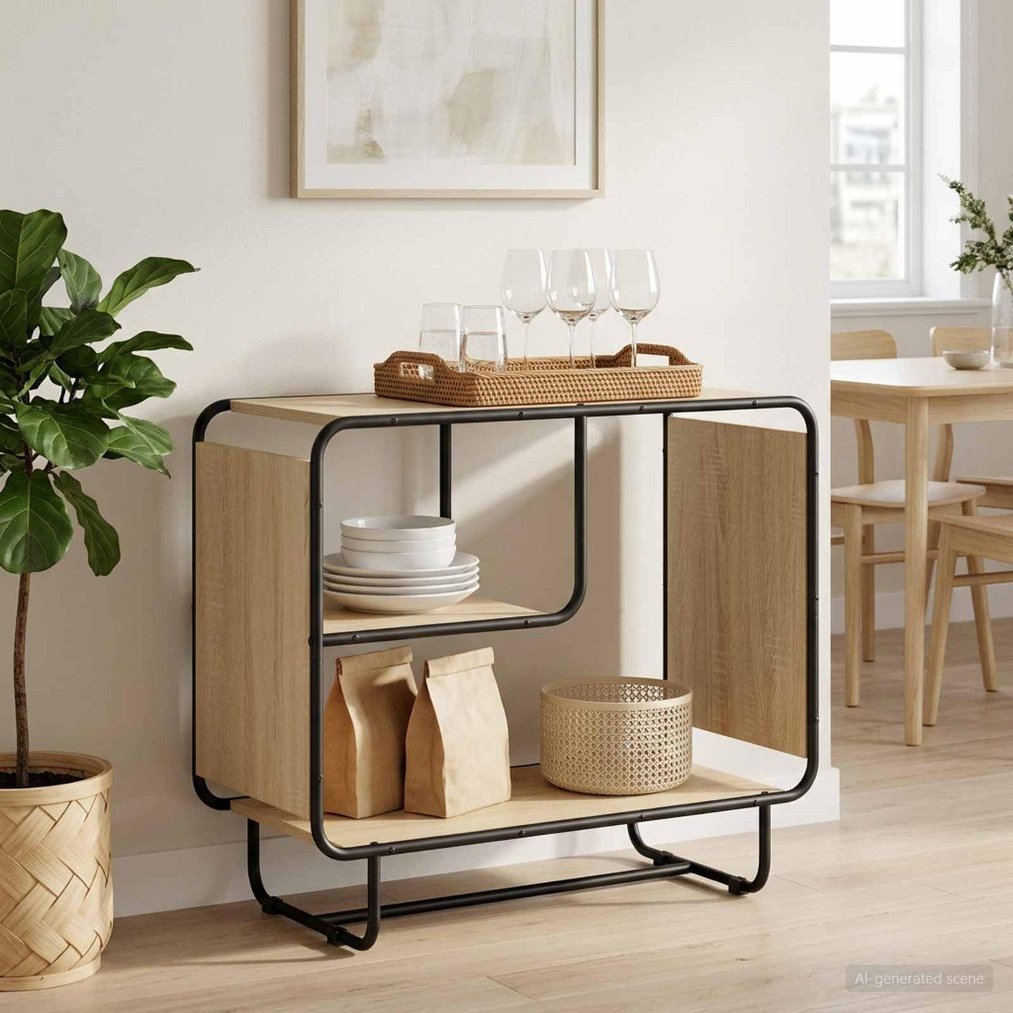 vidaXL Μπουφές Sonoma Δρυς 80 x 37,5 x 64,5 εκ. Επεξεργασμένο Ξύλο