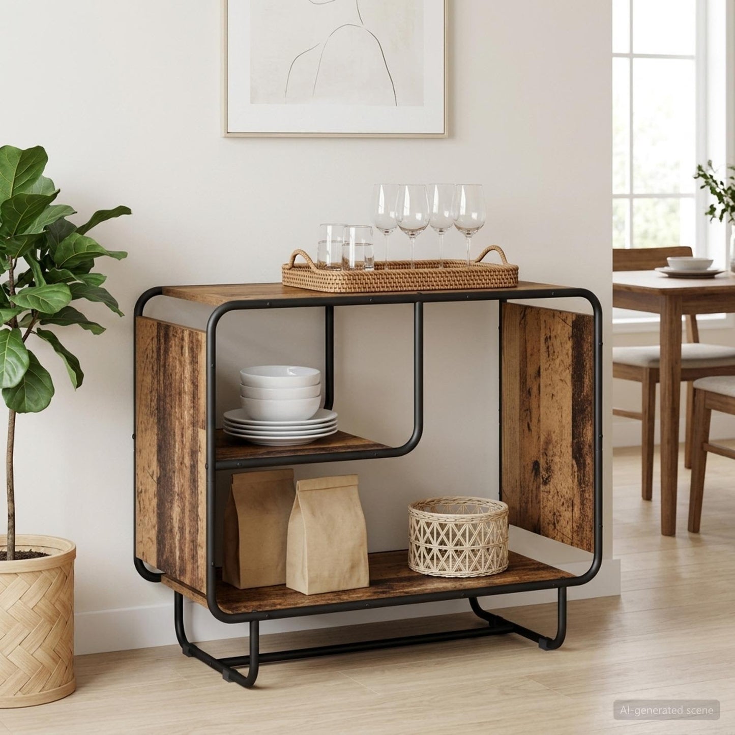 vidaXL Μπουφές Παλαιωμένο ξύλο 80 x 37,5 x 64,5 εκ. Επεξεργασμένο Ξύλο