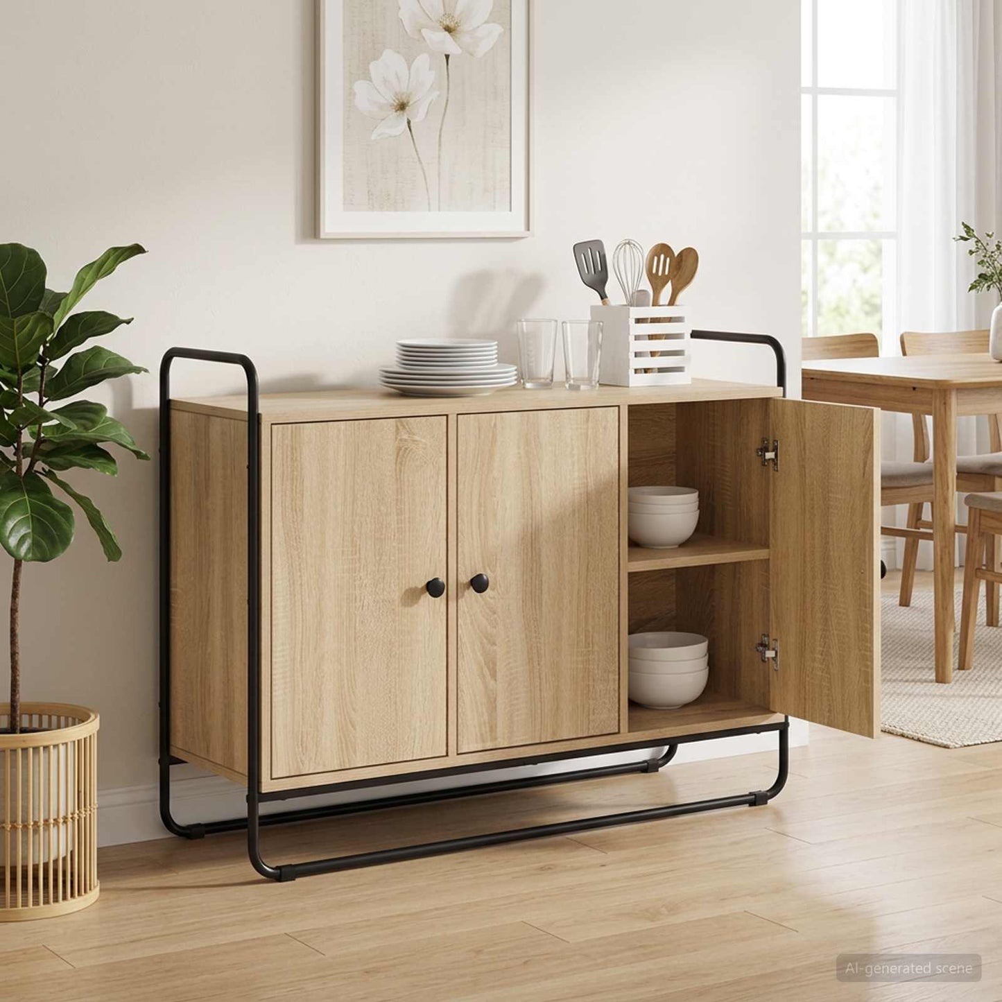 vidaXL Μπουφές Sonoma Δρυς 102 x 35 x 75 εκ Επεξεργασμένο Ξύλο