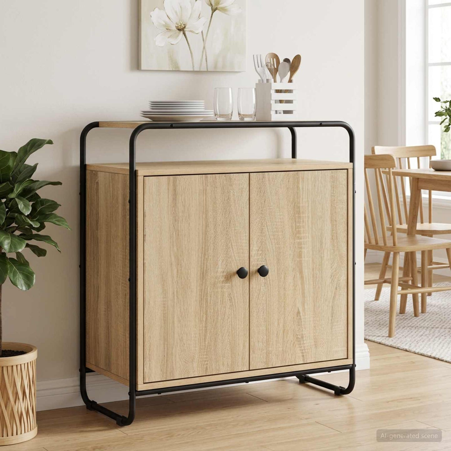 vidaXL Μπουφές Sonoma Δρυς 68 x 35 x 75 cm Επεξεργασμένο Ξύλο