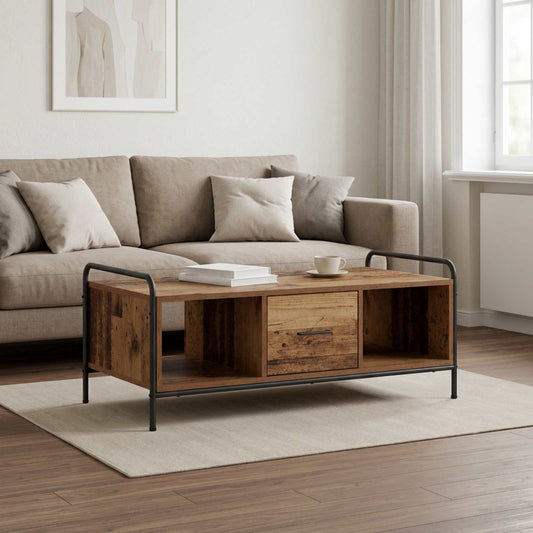 vidaXL Τραπεζάκι σαλονιού Παλαιωμένο ξύλο 99,5 x 49 x 41 εκ.