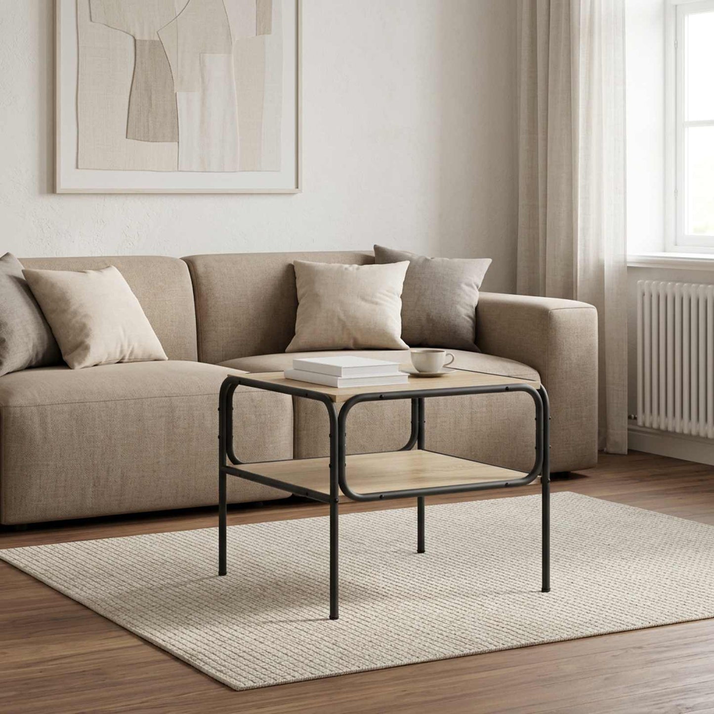 vidaXL Τραπεζάκι Πλευράς Sonoma Δρυς 100 x 50 x 46 εκ