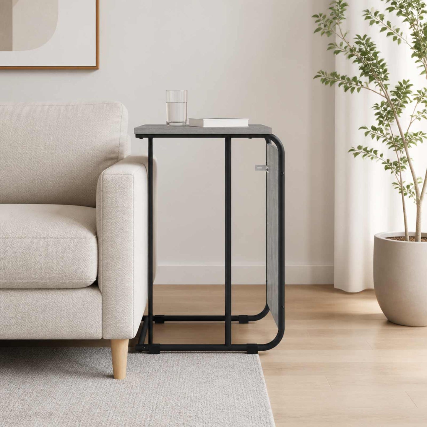 vidaXL Τραπεζάκι Πλευράς Γκρι Sonoma 40 x 31 x 55 εκ