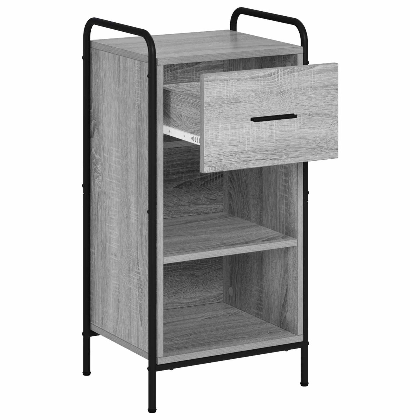 vidaXL Πλαϊνό γραφείο Γκρι Sonoma 97 x 33 x 81 εκ Επεξεργασμένο Ξύλο